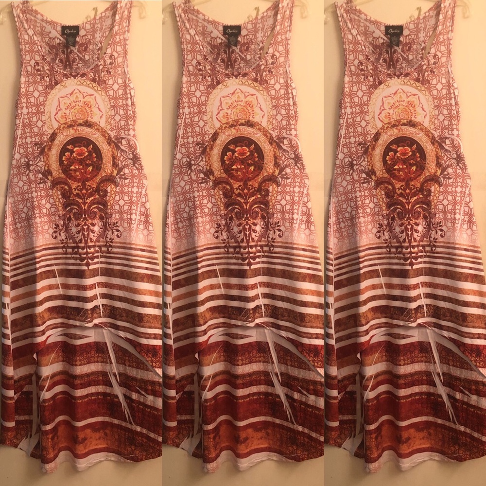 Hi-low maxi dress